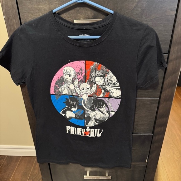 Anime Tops - Fairy Tail Anime Black T-Shirt